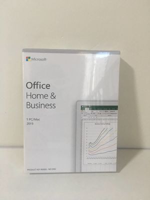 Σπίτι και επιχείρηση του Microsoft Office 2019 συσκευασίας DVD/καρτών